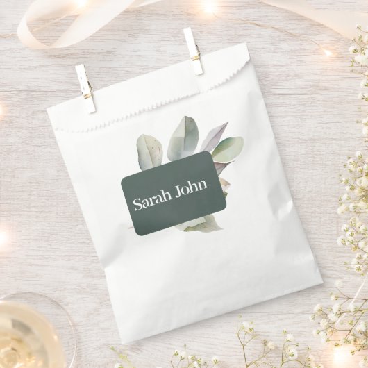 moderne eucalyptus tafel nummer  bedankzakje (Geknipt)