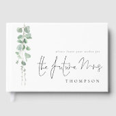 Moderne Eucalyptus Toekomstige Mrs Bruidsmeisjesfe Gastenboek (Voorkant)