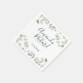 Moderne Eucalyptus Trouwreceptie Servetten (Hoek)