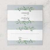 Moderne Eucalyptus trouwtafel Plaatskaartje (Buitenkant ongevouwen)