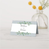 Moderne Eucalyptus trouwtafel Plaatskaartje (Achterkant)