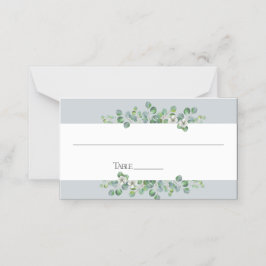 Moderne Eucalyptus trouwtafel Plaatskaartje