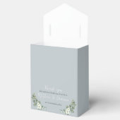 Moderne eucalyptus Trouwtent Bedankdoosjes (Geopend)