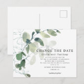 Moderne eucalyptus Verander de aankondiging van de Briefkaart (Voorkant / Achterkant)