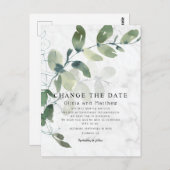 Moderne eucalyptus Verander de aankondiging van de Briefkaart (Voorkant / Achterkant)