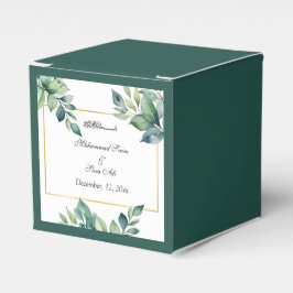 Moderne eucalyptus verlaat moslim bruiloft bedankdoosjes