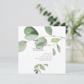 Moderne Eucalyptus Vrijgezellenfeest Square Kaart (Staand voorkant)