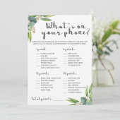 Moderne Eucalyptus Wat is er op je telefoonspel (Staand voorkant)