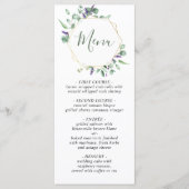 Moderne Eucalyptus Waterverf Bruiloft Menu Kaart (Voorkant)