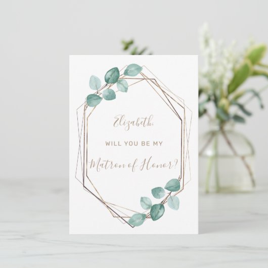 Moderne Eucalyptus Waterverf Coffee Script Weddens Kaart (Staand voorkant)