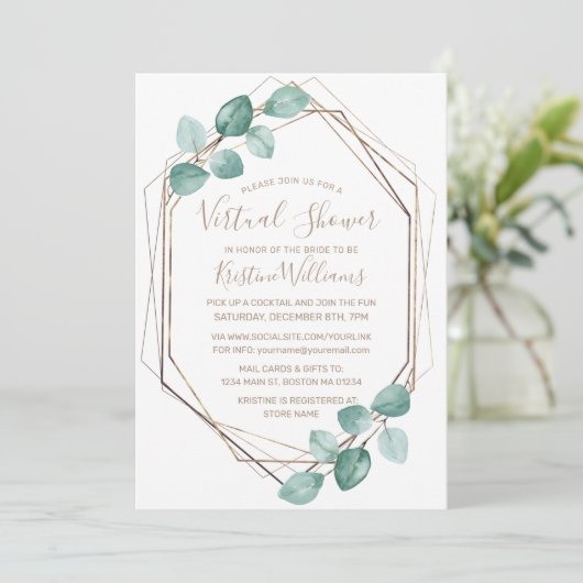 Moderne Eucalyptus Waterverf Coffee Script Weddens Kaart (Staand voorkant)
