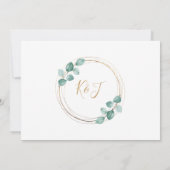 Moderne Eucalyptus Waterverf Coffee Script Weddens Save The Date (Achterkant)