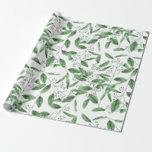 Moderne Eucalyptus Waterverf Groene bladeren Patro