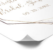 Moderne Eucalyptus Waterverf Koffiescript Bruiloft Poster (Hoek)