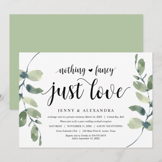 Moderne eucalyptus, weddenschapsuitbreiding kaart (Voorkant / Achterkant)