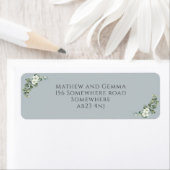 Moderne Eucalyptus Wedding Retour Adreslabels Etiket (Insitu)