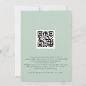 Moderne Eucalyptus Wij Doen QR Code Trouwdag Kaart (Achterkant)