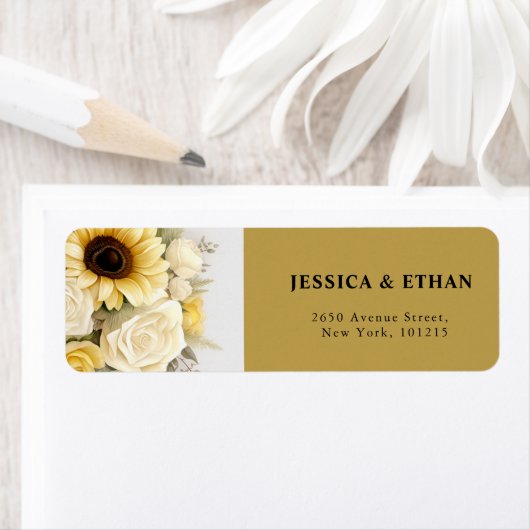 moderne Eucalyptus wild Bloemen Botanische Bruilof Etiket (Insitu)