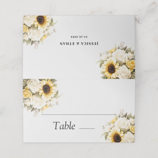 moderne Eucalyptus wild Bloemen Botanische Bruilof Plaatskaartje (Buitenkant ongevouwen)