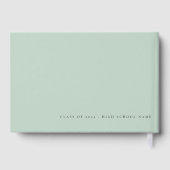 Moderne Eucalyptus Wishes for Afstudeerder Afstude Gastenboek (Achterkant)