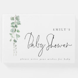 Moderne Eucalyptus Wishes for Baby shower Gastenboek