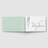Moderne Eucalyptus Wishes for Baby shower Gastenboek (Volledig)