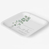 Moderne Eucalyptus Wishes for Passen getrouwd Papieren Bordje (Gebogen)