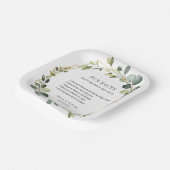 Moderne Eucalyptus Wreath Facts Weddenschap Papieren Bordje (Gebogen)