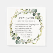 Moderne Eucalyptus Wreath Facts Weddenschap Servet (Voorkant)