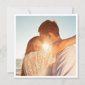 Moderne Eucalyptus Wreath Lijst FOTO Weddenschap Kaart (Achterkant)