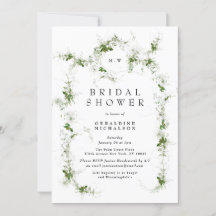 Moderne Eucalyptus Wreatmonogram Vrijgezellenfeest