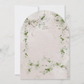 Moderne Eucalyptus Wreatmonogram Vrijgezellenfeest Kaart (Achterkant)