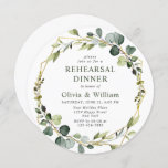 Moderne Eucalyptus Wreator Lijst REHEARSAL DINNER Kaart<br><div class="desc">Dit ontwerp van hoge kwaliteit is eenvoudig aan te passen aan uw trouwkleuren,  stijlen en thema. Voor verdere aanpassing,  te klikken gelieve de "pas verder"verbinding aan en ons ontwerphulpmiddel te gebruiken om deze sjabloon te wijzigen. Neem contact met me op als je hulp of overeenkomende objecten nodig hebt.</div>