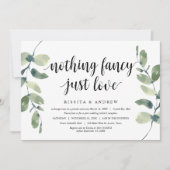 Moderne Eucalyptus, zwarte inkt, weddenschap Kaart (Voorkant)