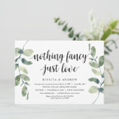 Moderne Eucalyptus, zwarte inkt, weddenschap Kaart (Staand voorkant)