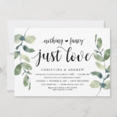 Moderne Eucalyptus, zwarte inkt, weddenschap Kaart (Voorkant)