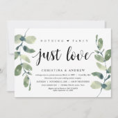 Moderne Eucalyptus, zwarte inkt, weddenschap Kaart (Voorkant)