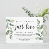 Moderne Eucalyptus, zwarte inkt, weddenschap Kaart (Staand voorkant)