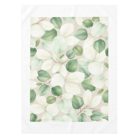 Moderne Eucalyptusblad Tafelkleed (Voorkant)