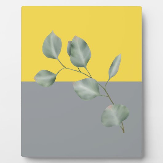 Moderne Eucalyptusbladeren Kunst Fotoplaat (Voorkant)