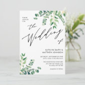 Moderne euucalyptus Greenery in één keer Kaart (Staand voorkant)