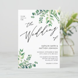 Moderne euucalyptus Greenery in één keer Kaart