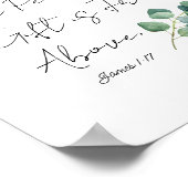 Moderne euucalyptusscripts Art Baby Girl Nursery Poster (Hoek)