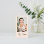 Moderne Event Planner Foto QR Code Visitekaartje (Staand voorkant)