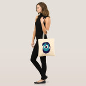 Moderne Evil Eye Canvas tas – Beschermende Nazar A (Voorkant (model))