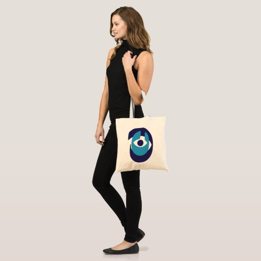 Moderne Evil Eye Canvas tas – Beschermende Nazar A (Voorkant (model))