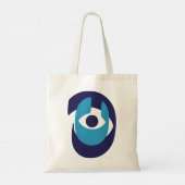 Moderne Evil Eye Canvas tas – Beschermende Nazar A (Achterkant)