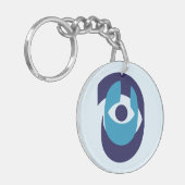 Moderne Evil Eye Sleutelhanger – Beschermende Naza (Voorkant Links)