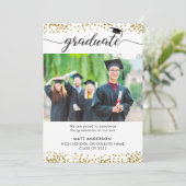 Moderne Evite Afstudeer Uitnodiging (Staand voorkant)
