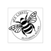 Moderne ex libris bij, boek rubberstempel (Afrduk)